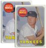1969 Topps #500 Mickey Mantle (a): Last name in white