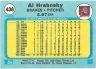1982 Fleer #438 Al Hrabosky (c): Al Hrabosky, 5'10" on back