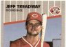 1989 Fleer #173 Jeff Treadway (a): "Target" above head