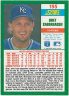 1990 Score #195 Bret Saberhagen (a): "joke" on card back