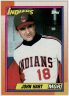 1990 Topps #141 John Hart (a): Notice the break in black ink