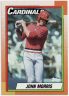 1990 Topps #383 John Morris (a): Notice the break in black ink