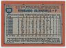 1991 Topps #80 Fernando Valenzuela (a): No diamond after 104 ER in '90