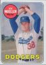 1969 Topps #444 Joe Moeller (a): Last name in white