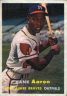 1957 Topps #20 Hank Aaron (UER): Photo reversed